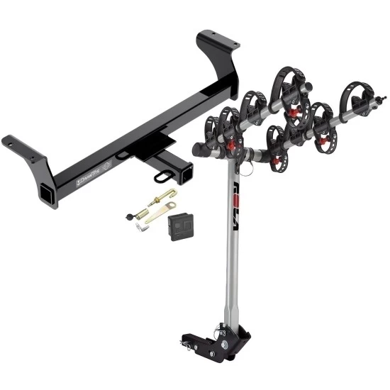 Trailer Tow Hitch For 12-21 Isuzu D-Max 4 Bike Rack w/ Hitch Lock and Cover
