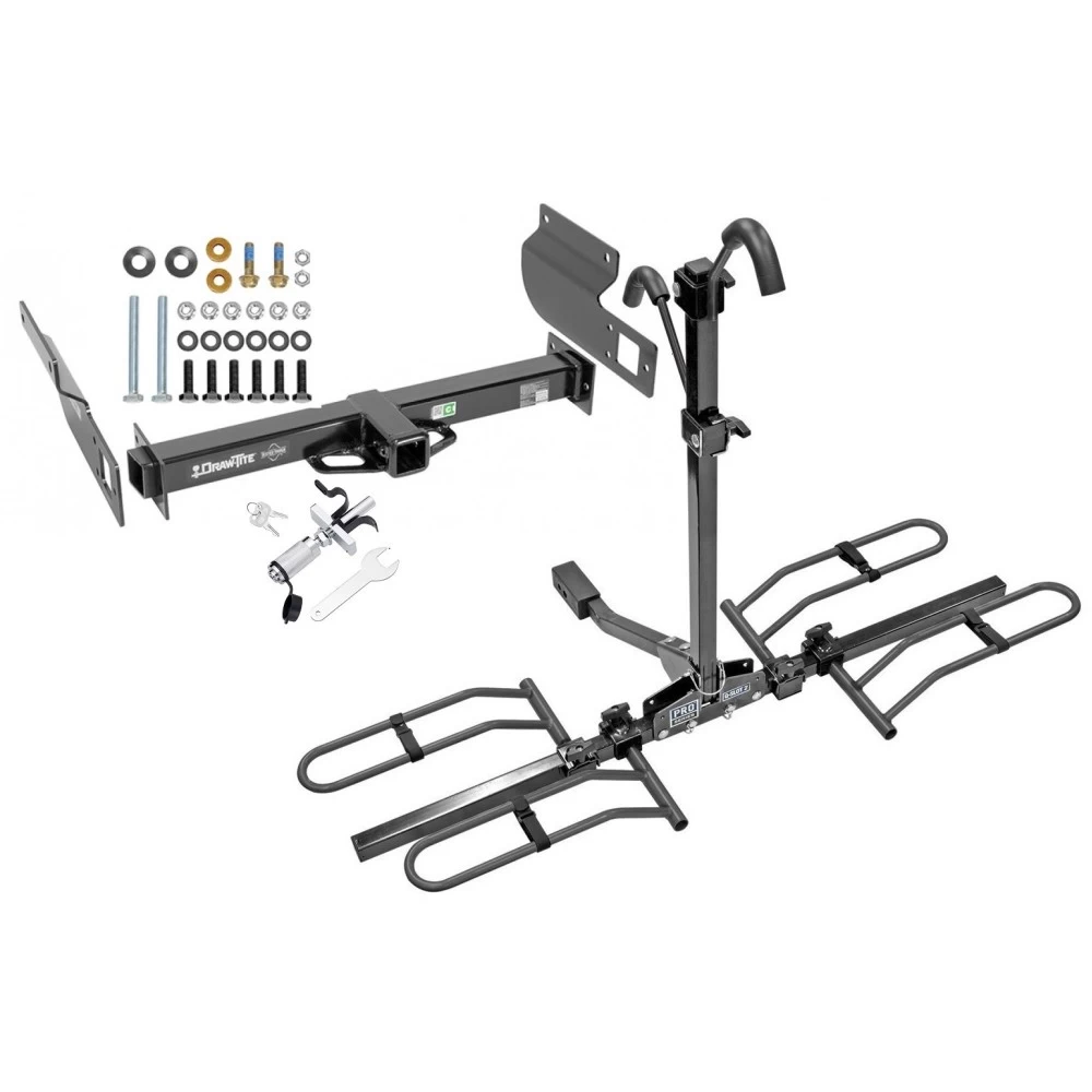 Trailer Tow Hitch For 2013 Volkswagen Amarok International Platform Style 2 Bike Rack w/ Anti Rattle Hitch Lock