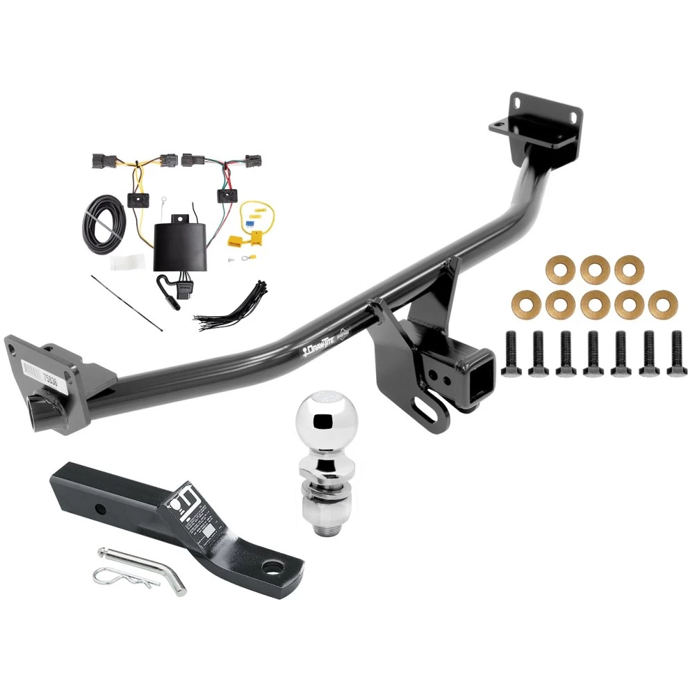 Trailer Tow Hitch For 19-21 Hyundai Tucson Excluding Night Edition Complete Package w/ Wiring and 2" Ball