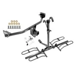 Trailer Tow Hitch For 16-18 Hyundai Tucson 19-21 Except Night Edition Platform Style 2 Bike Rack w/ Anti Rattle Hitch Lock