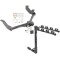 Trailer Tow Hitch w/ 4 Bike Rack For 14-23 Ford Transit Connect tilt away adult or child arms fold down carrier w/ Lock and Cover