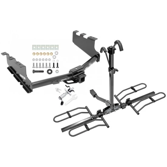 Trailer Tow Hitch For 14-18 Chevy Silverado GMC Sierra 1500 2019 LD Legacy Platform Style 2 Bike Rack w/ Anti Rattle Hitch Lock