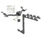 Trailer Tow Hitch w/ 4 Bike Rack For 14-27 Ram ProMaster 1500 2500 All Models 3500 Except EXT tilt away adult or child arms fold down carrier w/ Lock and Cover