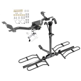Trailer Tow Hitch For 14-24 RAM ProMaster 1500 2500 (3500 w/o Extended Body) Platform Style 2 Bike Rack w/ Anti Rattle Hitch Lock