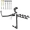 Trailer Tow Hitch w/ 4 Bike Rack For 14-20 Mitsubishi Outlander Except PHEV tilt away adult or child arms fold down carrier