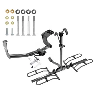 Trailer Tow Hitch For 14-20 Mitsubishi Outlander Except PHEV Platform Style 2 Bike Rack w/ Anti Rattle Hitch Lock