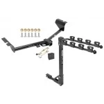 Trailer Tow Hitch w/ 4 Bike Rack For 15-21 KIA Sedona tilt away adult or child arms fold down carrier w/ Lock and Cover