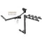 Trailer Tow Hitch w/ 4 Bike Rack For 15-21 KIA Sedona tilt away adult or child arms fold down carrier