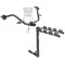 Trailer Tow Hitch w/ 4 Bike Rack For 15-18 Chevy City Express 13-22 Nissan NV200 tilt away adult or child arms fold down carrier