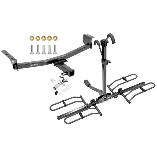 Trailer Tow Hitch For 08-20 Nissan Rogue Except Krom & Sport 2014 Rogue Select Platform Style 2 Bike Rack w/ Anti Rattle Hitch Lock