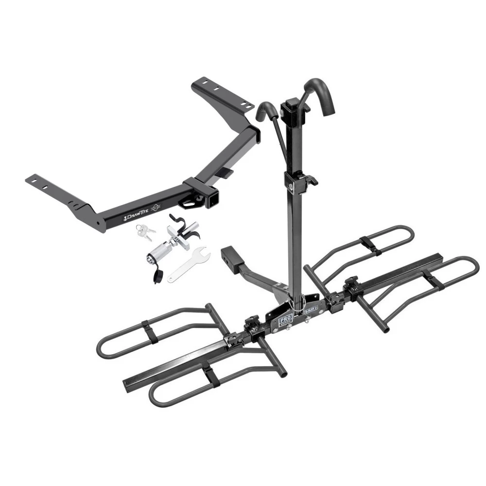Trailer Tow Hitch For 2014 Toyota Prado Platform Style 2 Bike Rack w/ Anti Rattle Hitch Lock