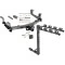 Trailer Tow Hitch w/ 4 Bike Rack For 15-19 Chevy Silverado GMC Sierra 2500HD 3500HD tilt away adult or child arms fold down carrier w/ Lock and Cover