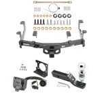 Trailer Hitch Package w/ Wiring For 15-19 Chevy Silverado GMC Sierra 2500 3500 HD w/ 2" Ball 2" Drop Mount 7-Way Pin Blade RV Class 4