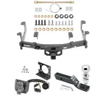 Trailer Hitch Package w/ Wiring For 15-19 Chevy Silverado GMC Sierra 2500 3500 HD w/ 2-5/16" Ball 2" Drop Mount 7-Way Pin Blade RV Class 4