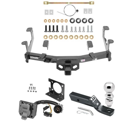 Trailer Hitch Package w/ Wiring For 15-19 Chevy Silverado GMC Sierra 2500 3500 HD w/ 2-5/16" Ball 2" Drop Mount 7-Way Pin Blade RV Class 4