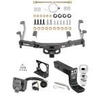 Trailer Hitch Package w/ Wiring For 15-19 Chevy Silverado GMC Sierra 2500 3500 HD w/ 2-5/16" Ball 4" Drop Mount 7-Way Pin Blade RV Class 4