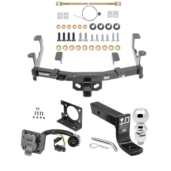 Trailer Hitch Package w/ Wiring For 15-19 Chevy Silverado GMC Sierra 2500 3500 HD w/ 2-5/16" Ball 4" Drop Mount 7-Way Pin Blade RV Class 4