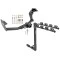 Trailer Tow Hitch w/ 4 Bike Rack For 16-20 KIA Sorento 2019 Hyunda Santa Fe Except XL 2020 All Models tilt away adult or child arms fold down carrier