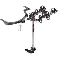 Trailer Tow Hitch For 05-15 Toyota Hilux SW4 w/ 4 Bike Carrier Rack