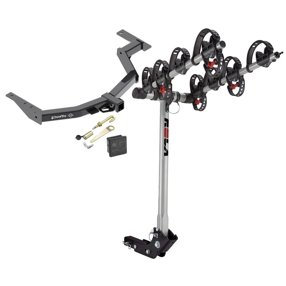 Trailer Tow Hitch For 05-15 Toyota Hilux SW4 4 Bike Rack w/ Hitch Lock and Cover