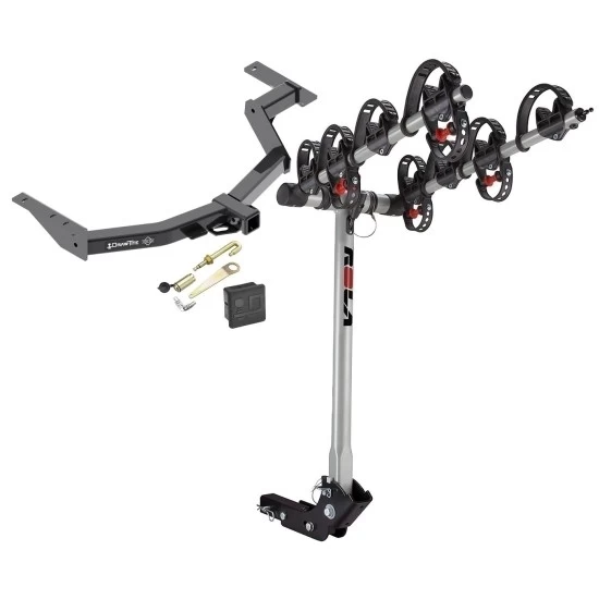 Trailer Tow Hitch For 05-15 Toyota Hilux SW4 4 Bike Rack w/ Hitch Lock and Cover