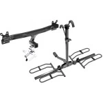 Trailer Tow Hitch For 08-10 Volvo V70 08-16 XC70 11-18 S60 15-18 V60 Platform Style 2 Bike Rack w/ Anti Rattle Hitch Lock