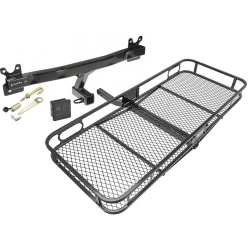 Trailer Tow Hitch For 08-10 Volvo V70 08-16 XC70 11-18 S60 15-18 V60 Basket Cargo Carrier Platform Hitch Lock and Cover
