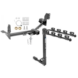 Trailer Tow Hitch w/ 4 Bike Rack For 15-21 Ford F-150 tilt away adult or child arms fold down carrier
