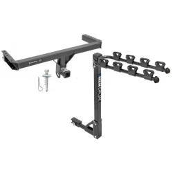 Trailer Tow Hitch w/ 4 Bike Rack For 11-17 Audi Q5 15-26 Porsche Macan tilt away adult or child arms fold down carrier