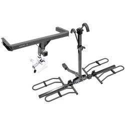 Trailer Tow Hitch For 11-17 Audi Q5 15-26 Porsche Macan Platform Style 2 Bike Rack w/ Anti Rattle Hitch Lock