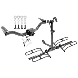 Trailer Tow Hitch For 15-22 Chevy Coloardo GMC Canyon Platform Style 2 Bike Rack w/ Anti Rattle Hitch Lock