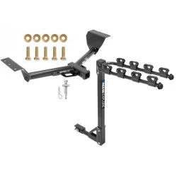 Trailer Tow Hitch w/ 4 Bike Rack For 15-17 Lexus NX200t tilt away adult or child arms fold down carrier