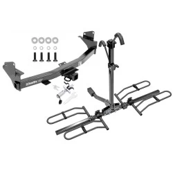 Trailer Tow Hitch For 15-22 Chevy Coloardo GMC Canyon Platform Style 2 Bike Rack w/ Anti Rattle Hitch Lock