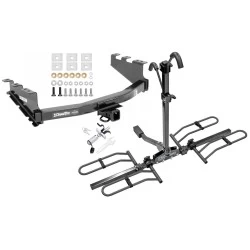 Trailer Tow Hitch For 14-18 Chevy Silverado GMC Sierra 1500 2019 LD Legacy Platform Style 2 Bike Rack w/ Anti Rattle Hitch Lock