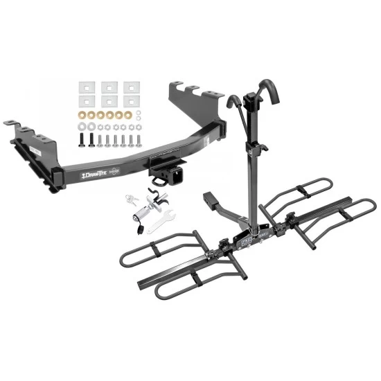 Trailer Tow Hitch For 14-18 Chevy Silverado GMC Sierra 1500 2019 LD Legacy Platform Style 2 Bike Rack w/ Anti Rattle Hitch Lock