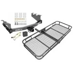 Trailer Tow Hitch For 14-18 Chevy Silverado GMC Sierra 1500 2019 LD Legacy Basket Cargo Carrier Platform Hitch Lock and Cover