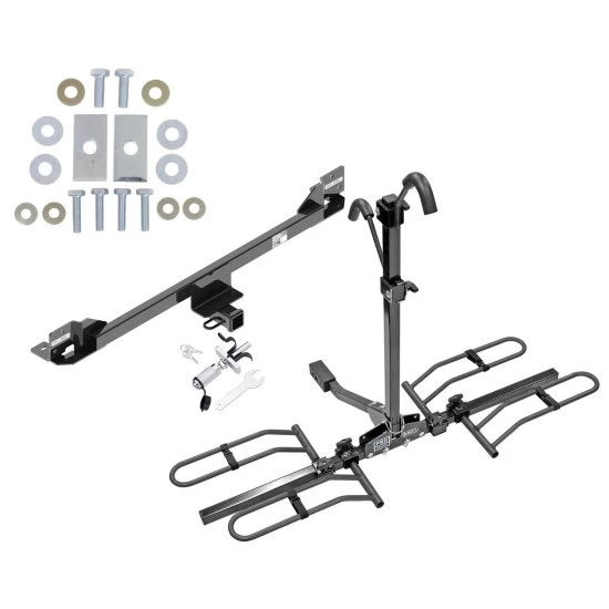 Trailer Tow Hitch For 11-17 Honda Odyssey Platform Style 2 Bike Rack w/ Anti Rattle Hitch Lock