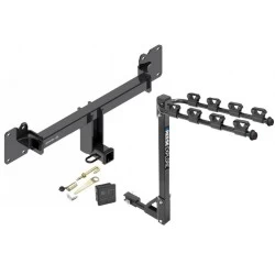 Trailer Tow Hitch w/ 4 Bike Rack For 17-26 Jaguar F-Pace tilt away adult or child arms fold down carrier w/ Lock and Cover