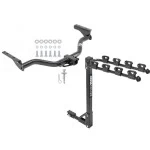 Trailer Tow Hitch w/ 4 Bike Rack For 13-20 Nissan Pathfinder 14-20 INFINITI QX60 2013 JX35 tilt away adult or child arms fold down carrier