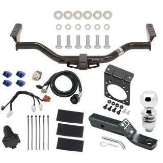 Complete Tow Package For 13-20 Nissan Pathfinder 14-20 INFINITI QX60 w/ 7-Way RV Wiring Harness Kit 2" Ball and Mount Bracket 2" Receiver Class 3