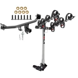 Trailer Tow Hitch For 17-22 KIA Sportage w/ 4 Bike Carrier Rack