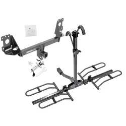 Trailer Tow Hitch For 17-25 Audi Q7 Platform Style 2 Bike Rack w/ Anti Rattle Hitch Lock