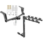 Trailer Tow Hitch w/ 4 Bike Rack For 13-15 Subaru XV Crosstrek tilt away adult or child arms fold down carrier