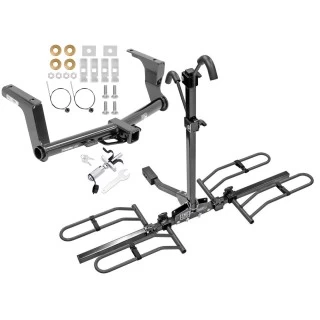 Trailer Tow Hitch For 13-15 Subaru XV Crosstrek Platform Style 2 Bike Rack w/ Anti Rattle Hitch Lock