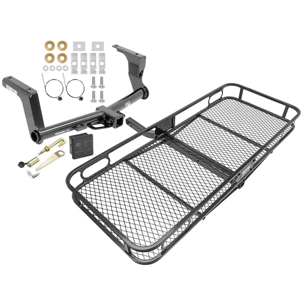 Trailer Tow Hitch For 13-15 Subaru XV Crosstrek Basket Cargo Carrier Platform Hitch Lock and Cover