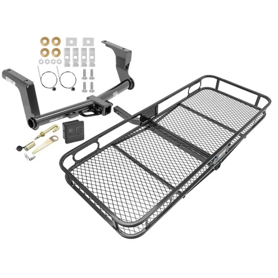 Trailer Tow Hitch For 13-15 Subaru XV Crosstrek Basket Cargo Carrier Platform Hitch Lock and Cover