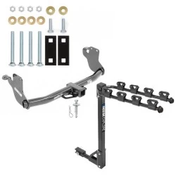 Trailer Tow Hitch w/ 4 Bike Rack For 11-26 Mitsubishi Outlander Sport RVR tilt away adult or child arms fold down carrier