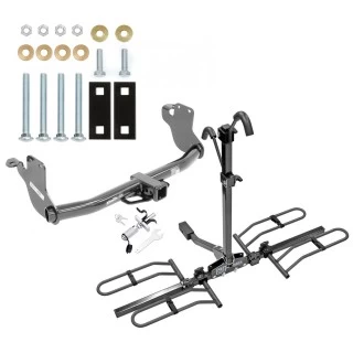Trailer Tow Hitch For 11-26 Mitsubishi Outlander Sport RVR Platform Style 2 Bike Rack w/ Anti Rattle Hitch Lock