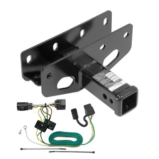 Trailer Tow Hitch For 07-18 Jeep Wrangler JK Except Right Hand Drive w/ Wiring Harness Kit