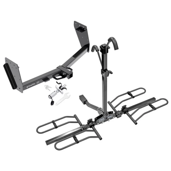 Trailer Tow Hitch For 15-21 Mitsubishi L200 Triton Platform Style 2 Bike Rack w/ Anti Rattle Hitch Lock 